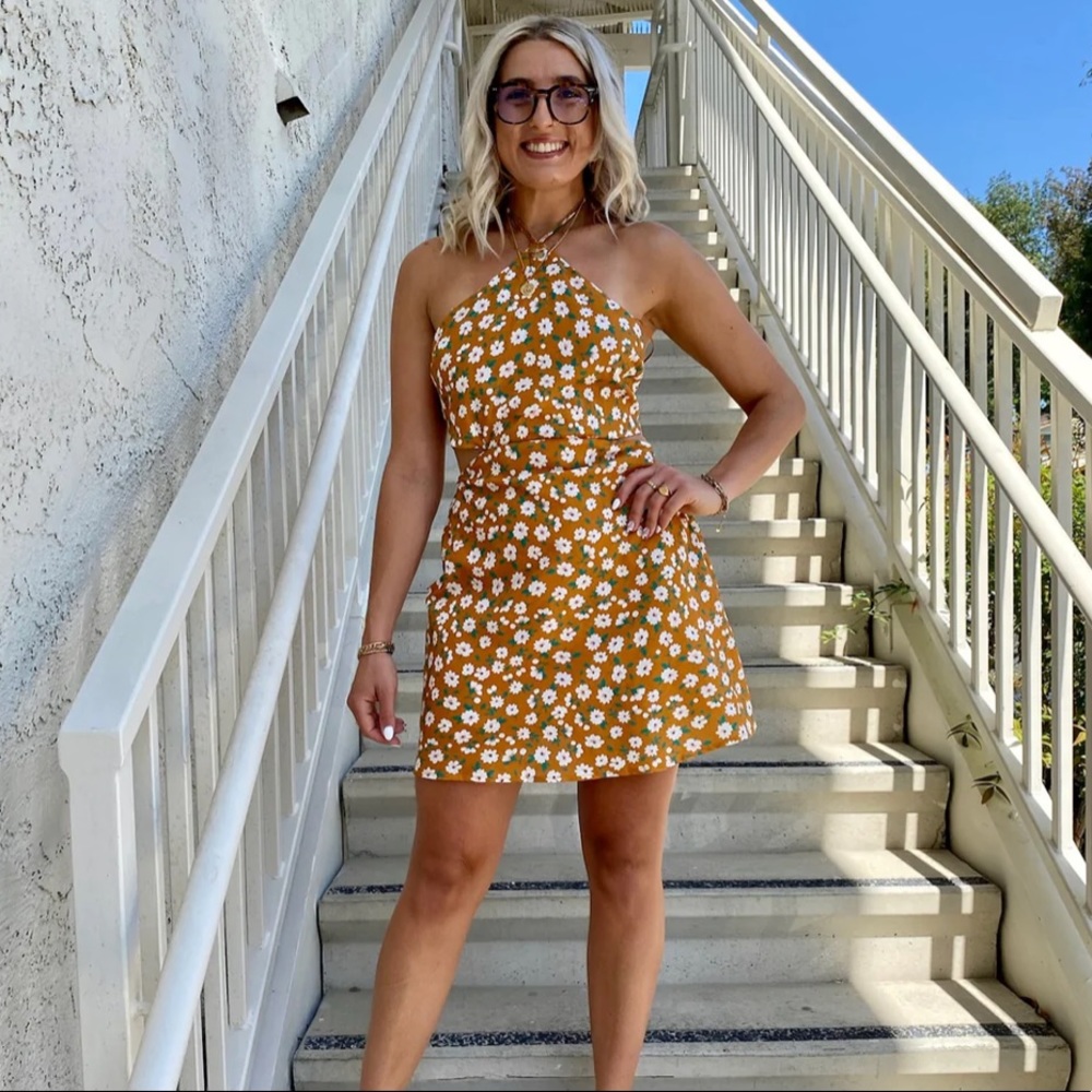 Floral Cutout Dress